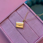 Load image into Gallery viewer, 92.5 Silver Gold plated Envelope Message Box Photo Customize Necklace For Your Loveones
