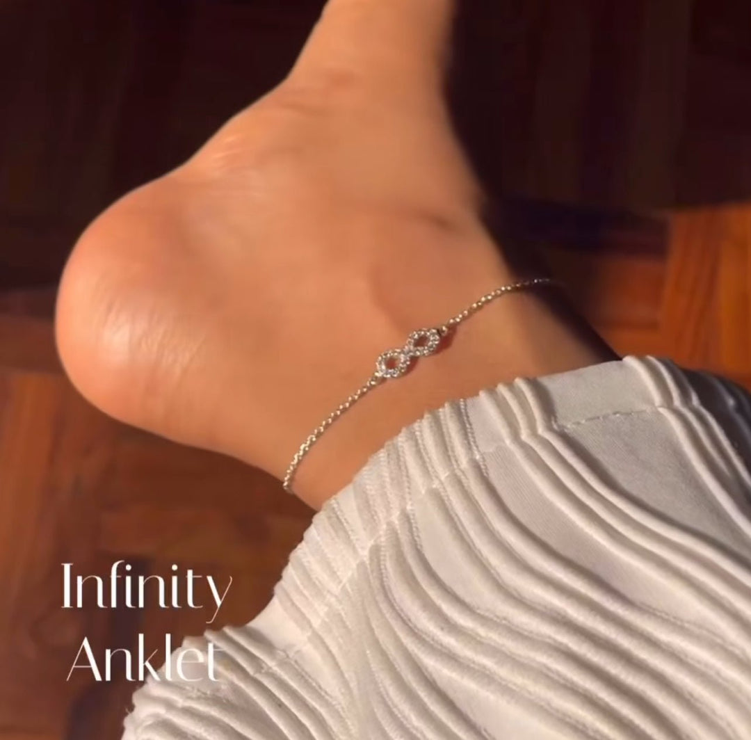 92.5 Silver Infinity Anklet