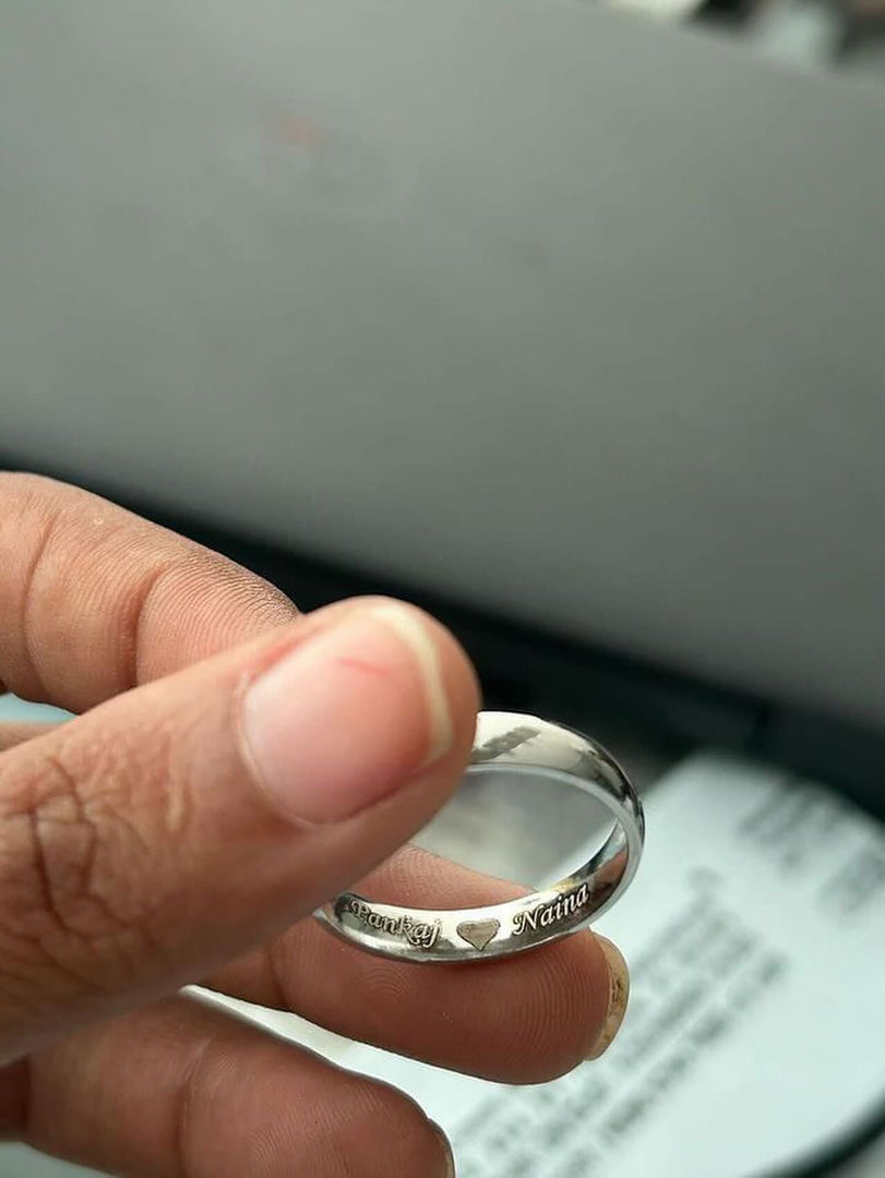 92.5 Silver Infinity Bounds Couple Hidden Name Ring