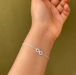 Load image into Gallery viewer, 92.5 Silver Infinity Bracelet For her
