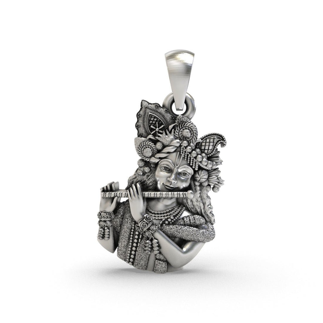 92.5 Silver Lord Krishna Pendant