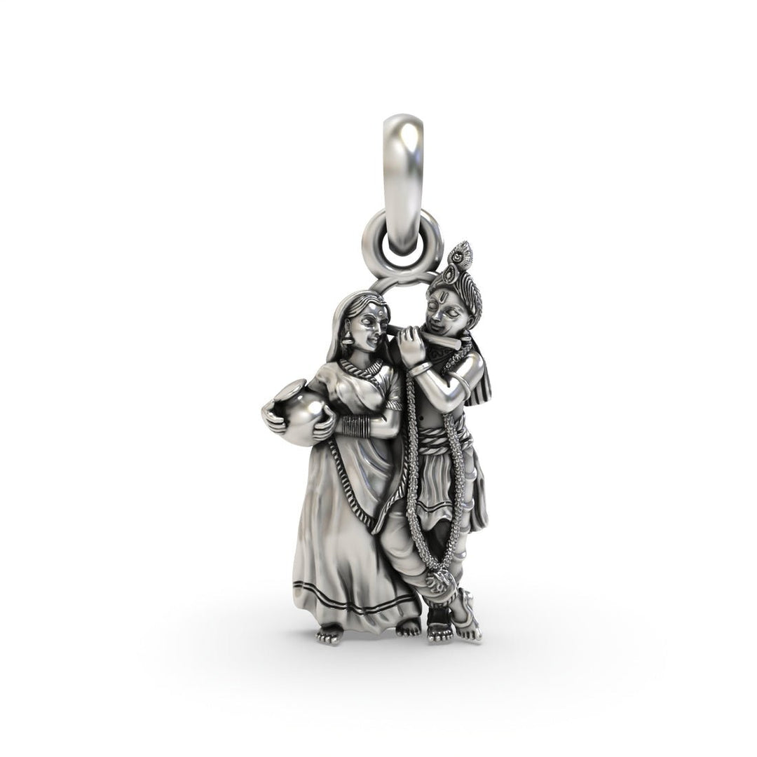 92.5 Silver Lord Rade Krishna Pendant