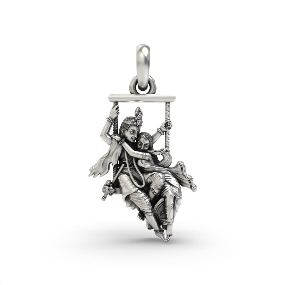 92.5 silver Lord Rade Krishna Pendant