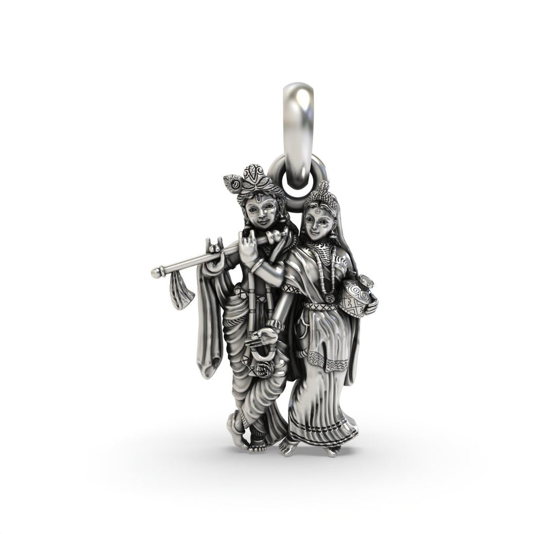 92.5 Silver Lord Rade Krishna Pendant