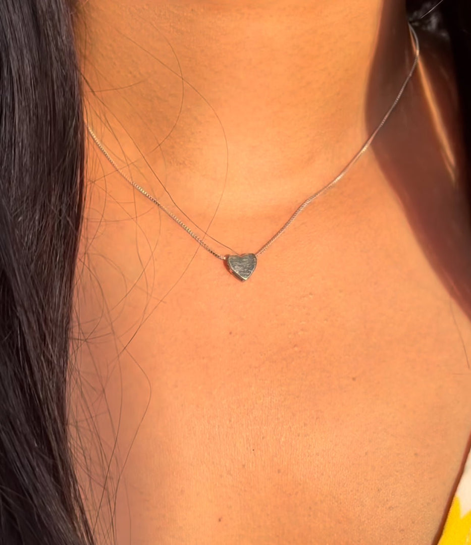 92.5 Silver Mini Heart Neckalce