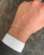 Load image into Gallery viewer, 92.5 Silver Minimalist Bracelet For Him
