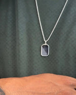 Load image into Gallery viewer, 92.5 Silver onyx Necklace For him
