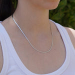 Load image into Gallery viewer, 92.5 silver snake chain for her
