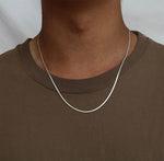 Load image into Gallery viewer, 92.5 silver snake chain for him
