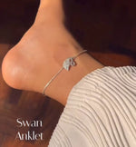 Load image into Gallery viewer, 92.5 Silver Swan Anklet
