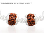 Load image into Gallery viewer, 92.5 Silver unisex 5 Mukhi Original Rudraksh Bracelet
