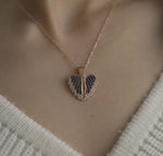 Load image into Gallery viewer, Personalized Angel Wing Name 92.5 Silver Necklace
