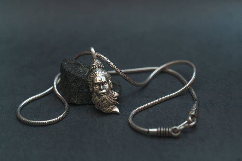 Silver Box Original 925 Lord Hanuman Silver Pendant