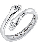 Load image into Gallery viewer, Silverboxoriginal 92.5 Hidden Name silver hug ring
