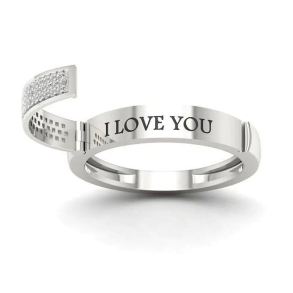 Silverboxoriginal 92.5 Silver Hidden Message Ring