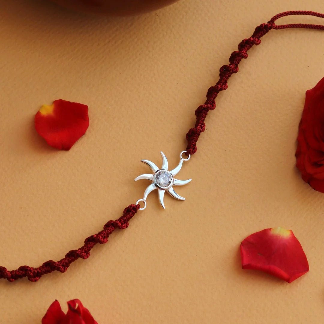 Sun Sterling Silver Rakhi