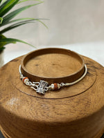 Load image into Gallery viewer, Trishul Sterling Silver Rakhi Bracelet
