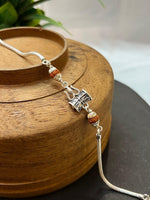 Load image into Gallery viewer, Trishul Sterling Silver Rakhi Bracelet
